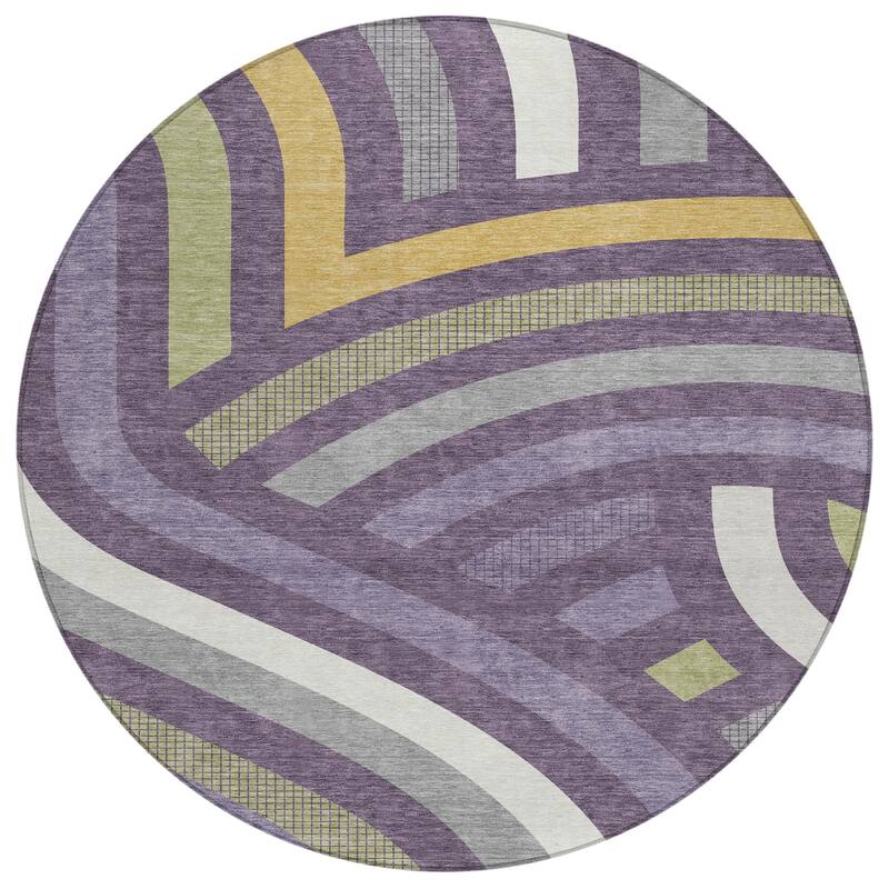 Machine Washable Indoor/ Outdoor Modern Jalen Chantille Rug