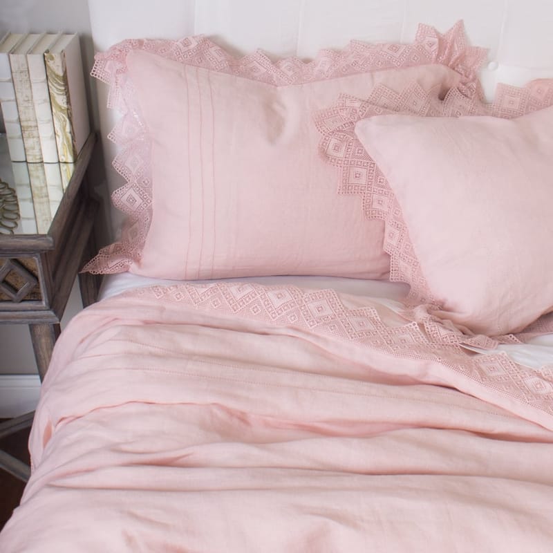 Camilla Lace Linen Duvet Cover - King