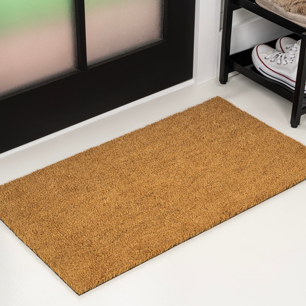 JONATHAN Y Classic Natural Coir Mat Indoor/Outdoor