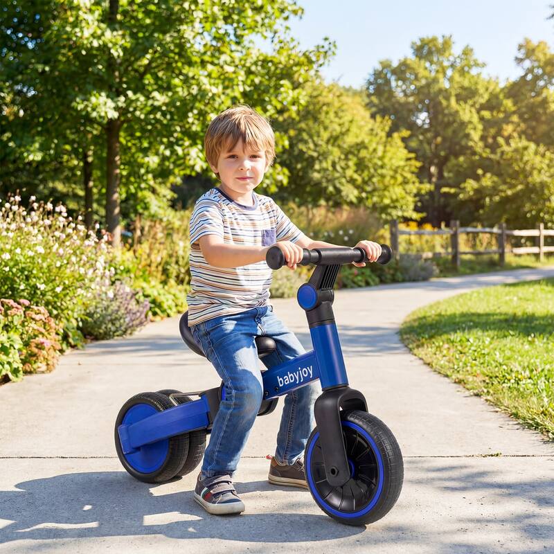 Gymax 5-In-1 Toddler Bike Kids Balance Bike w/ Removable Pedals