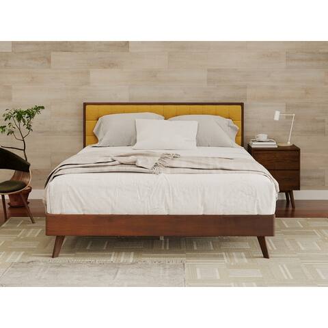 Hughes Mid-century Modern Wood Platform Bed