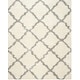 preview thumbnail 2 of 0, SAFAVIEH Dallas Shag Giusy Trellis 1.5-inch Thick Rug - Ivory/Grey - 4' x 6'