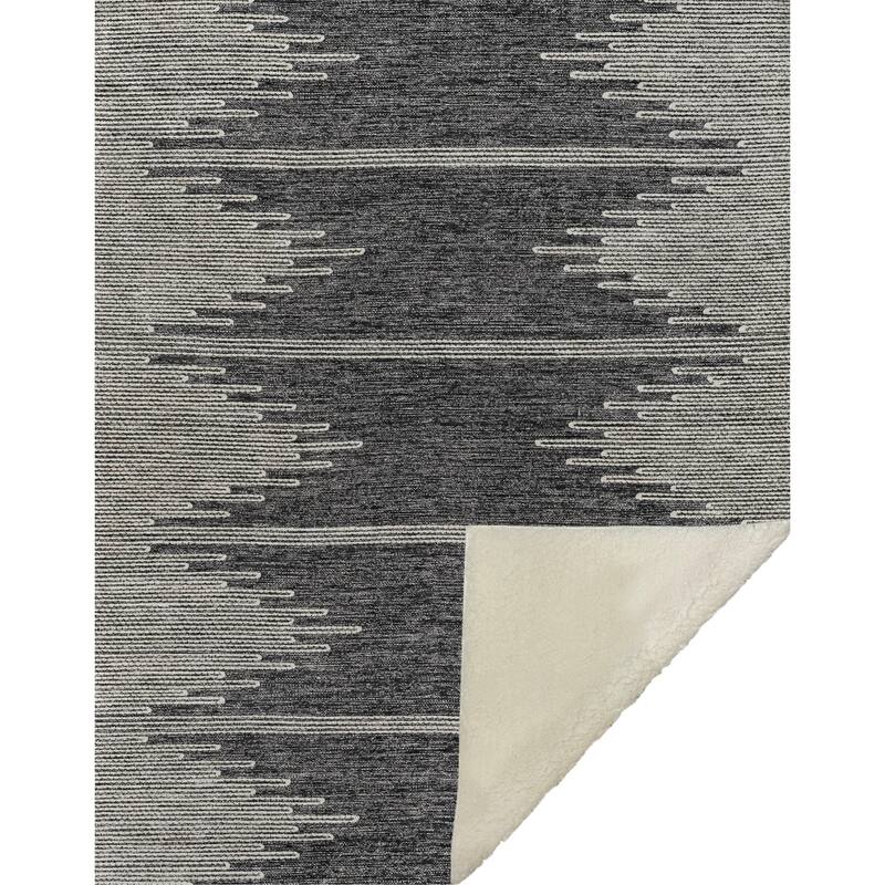 Premium Machine Washable Boho Moroccan Sherpa Throw Blanket