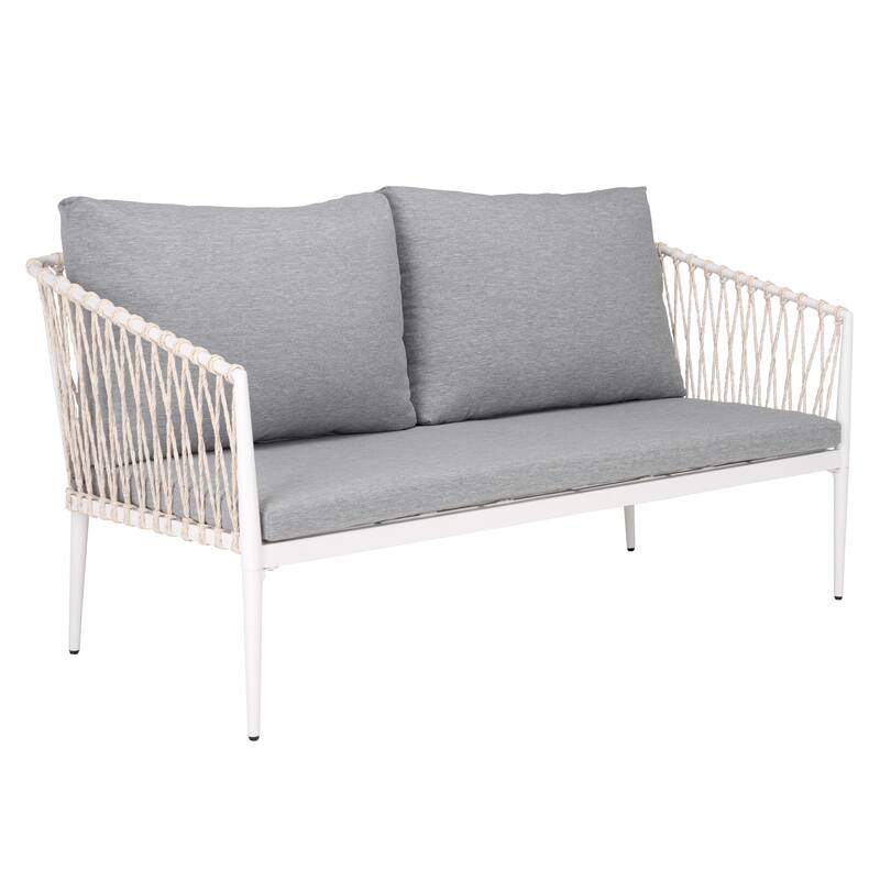SEI Furniture Dante Rope Patio Loveseat