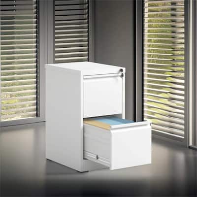 2 Drawer Metal Vertical File Cabinet with Lock