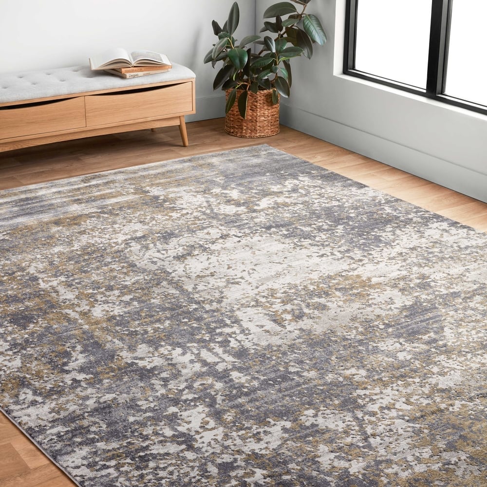 Alexander Home Mason Modern Distressed Abstract Rug