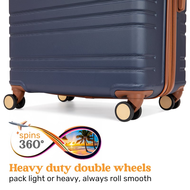 Miami CarryOn Brickell 3 Piece Expandable Retro Spinner Luggage Set