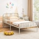 preview thumbnail 12 of 25, Twin Size Bed Frame with Headboard and Safety Side Guardrails-Black