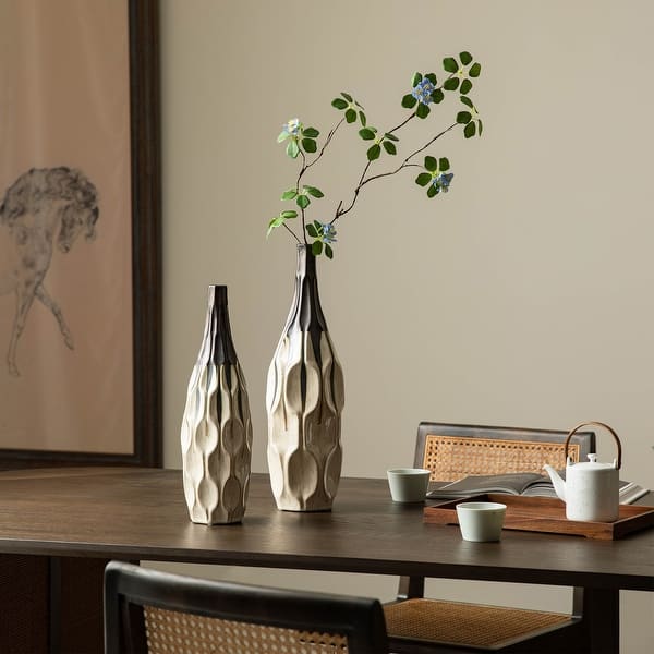 Vase Céramique Vert – Motif Nid D'abeille – Déco Intérieur – Fabriqué Au UK