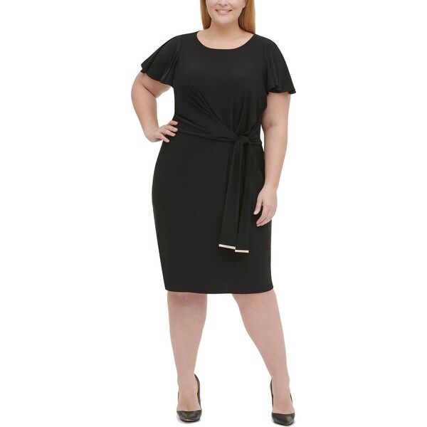 classic black work dress
