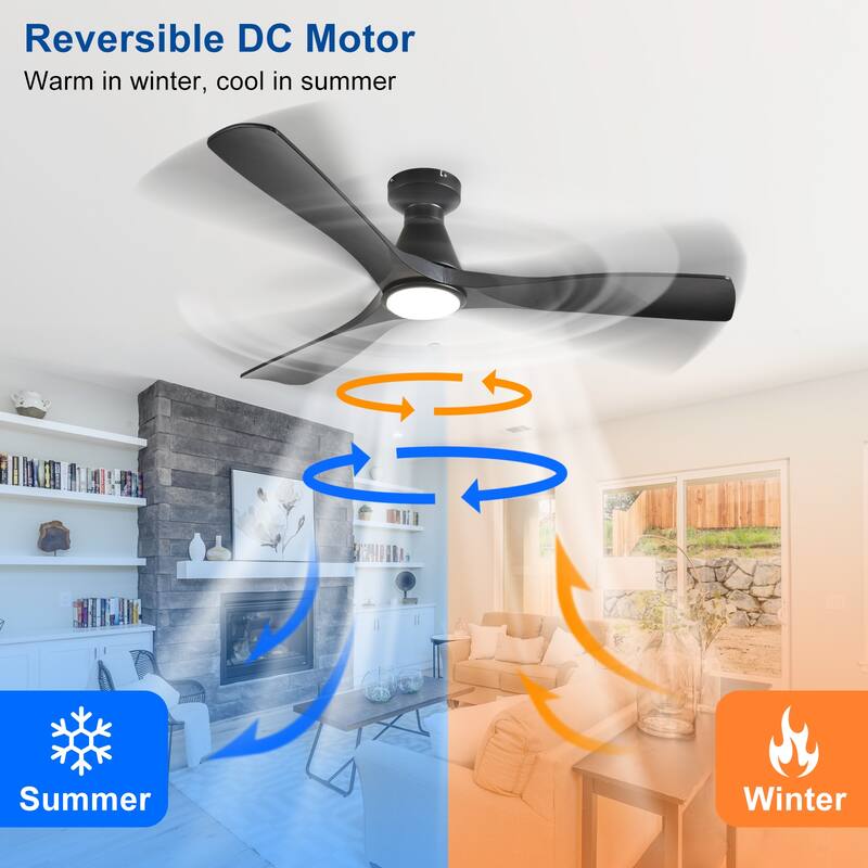 Ceiling Fans with Lights and APP: Flush Mount Low Profile Ceiling Fan for Bedroom - Dimmable Indoor Outdoor Fan