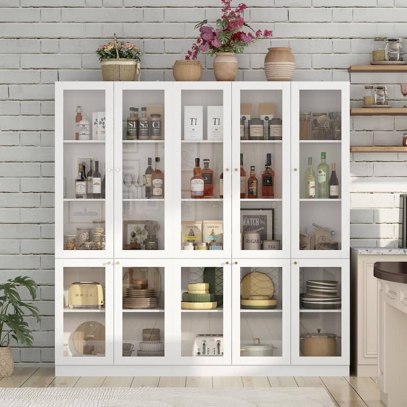 Modular Kitchen Utility Buffet,Large Cupboard Pantry Display Case