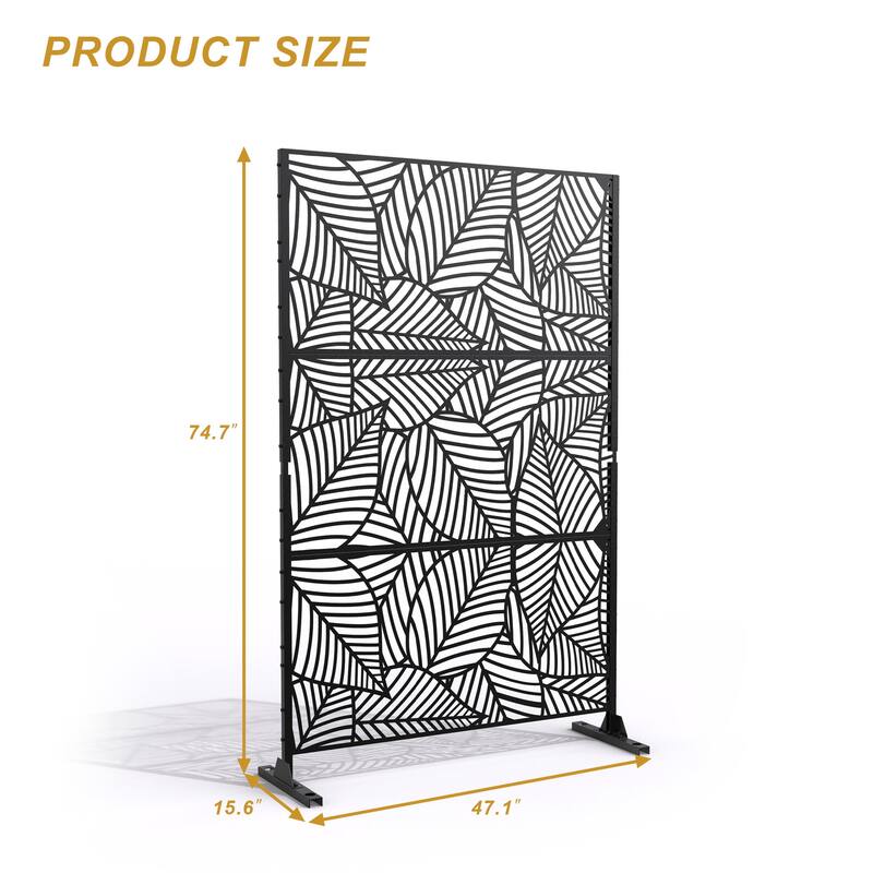 Outdoor Free Standing Metal Privacy Screen