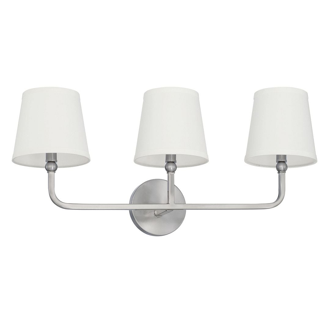Vanity lights with shop fabric shades