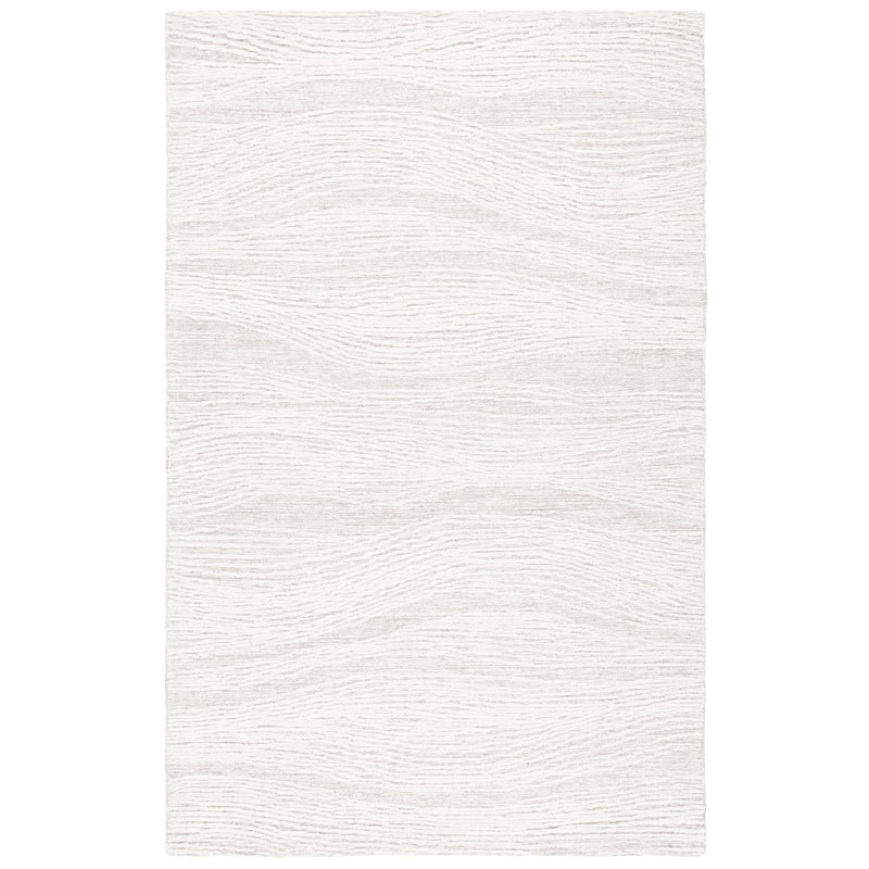 SAFAVIEH Handmade Metro Annarosa Modern Abstract Wool Rug - 4' Square - Natural/Ivory - Square