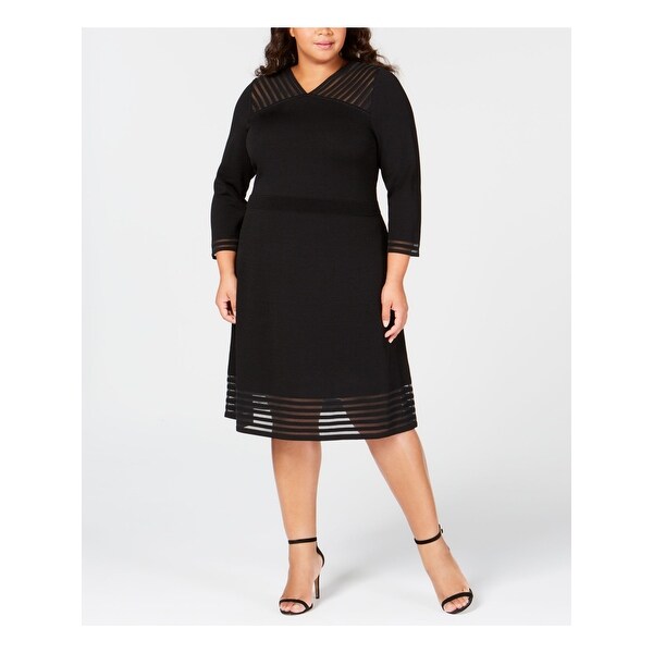 calvin klein plus size work dresses