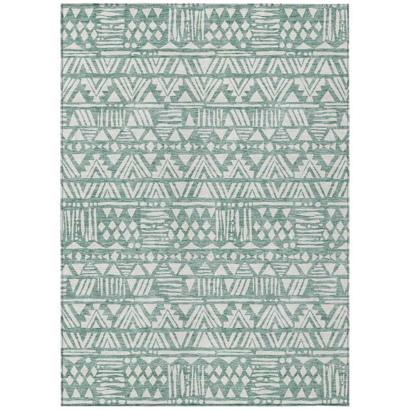 HomeRoots Southwestern Transitional Rectangle Outdoor Rug