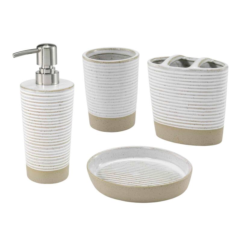 Avanti Linens Drift 4-Piece Bath Accessory Set - Bath Acc 4pc Set - TM, TB, SD, LP