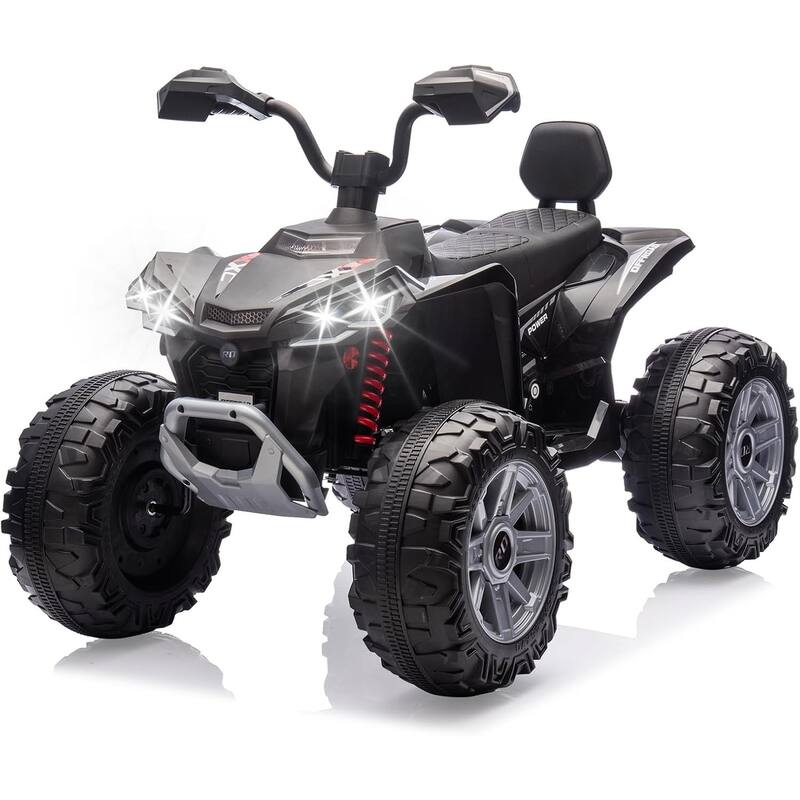 2-Seater Kids Ride-On ATV, 24V Electric Quad 4 Wheeler with 800W Motors - Black