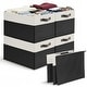 preview thumbnail 1 of 22, Cheer Collection 4 Pack Large Fabric Storage Baskets with Handles Collapsible Organizer Bins
