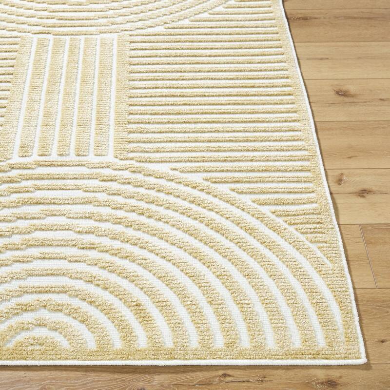 Livabliss Remi Mod Stripe Machine Washable Area Rug