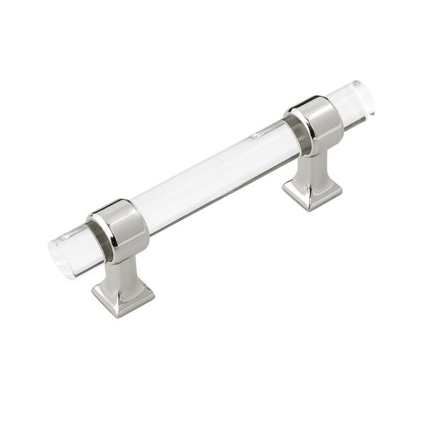Hickory Hardware HH075857 Crystal Palace 3" Center to Center Bar Cabinet Pull - Polished Nickel - N/A
