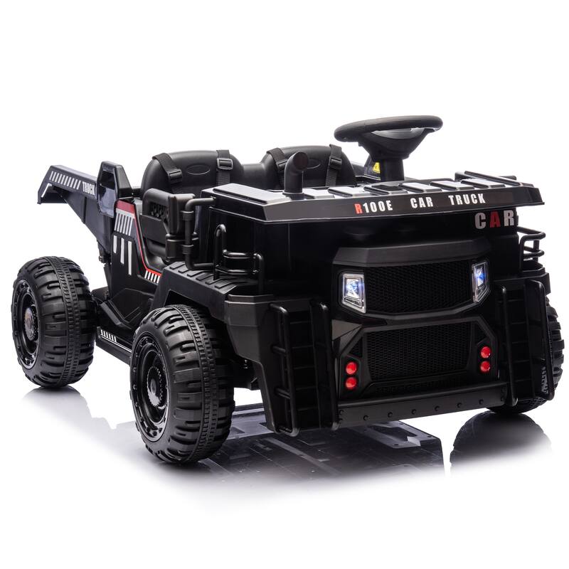 24V Two-Seater Kids Ride On Electric Car with Remote Control Electric Dump and Multimedia Functions