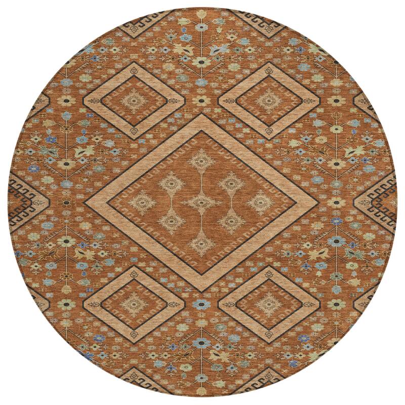 Machine Washable Indoor/ Outdoor Boho Milli Chantille Rug