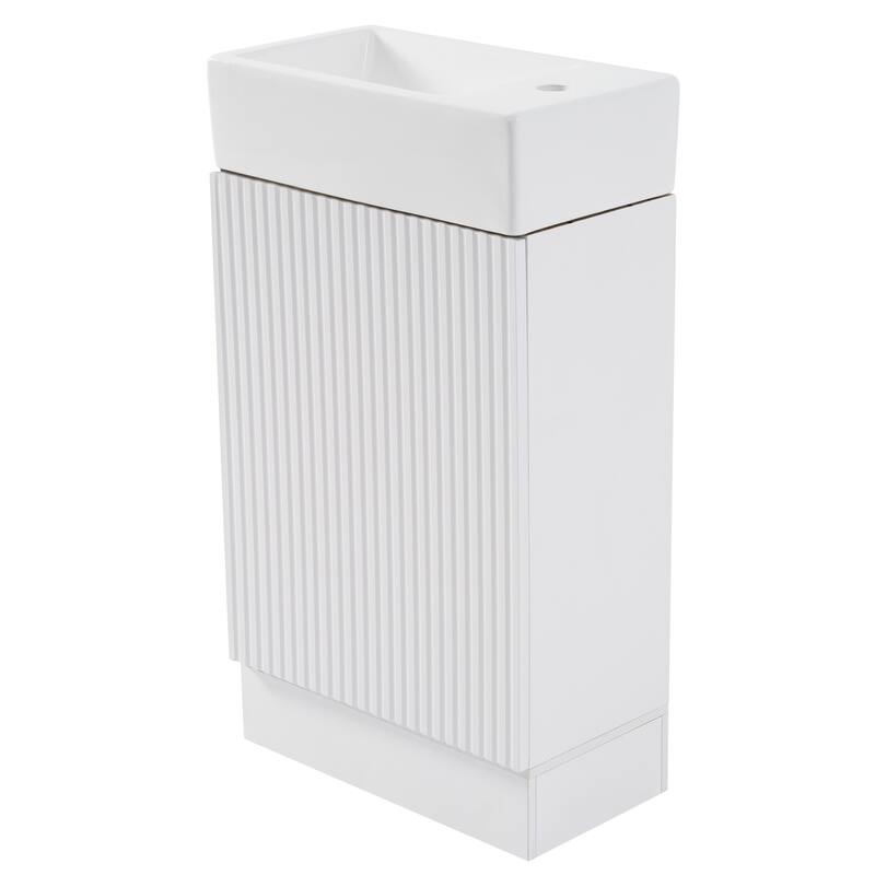 Bathroom Vanity Cabinet with Two-tier Shelf