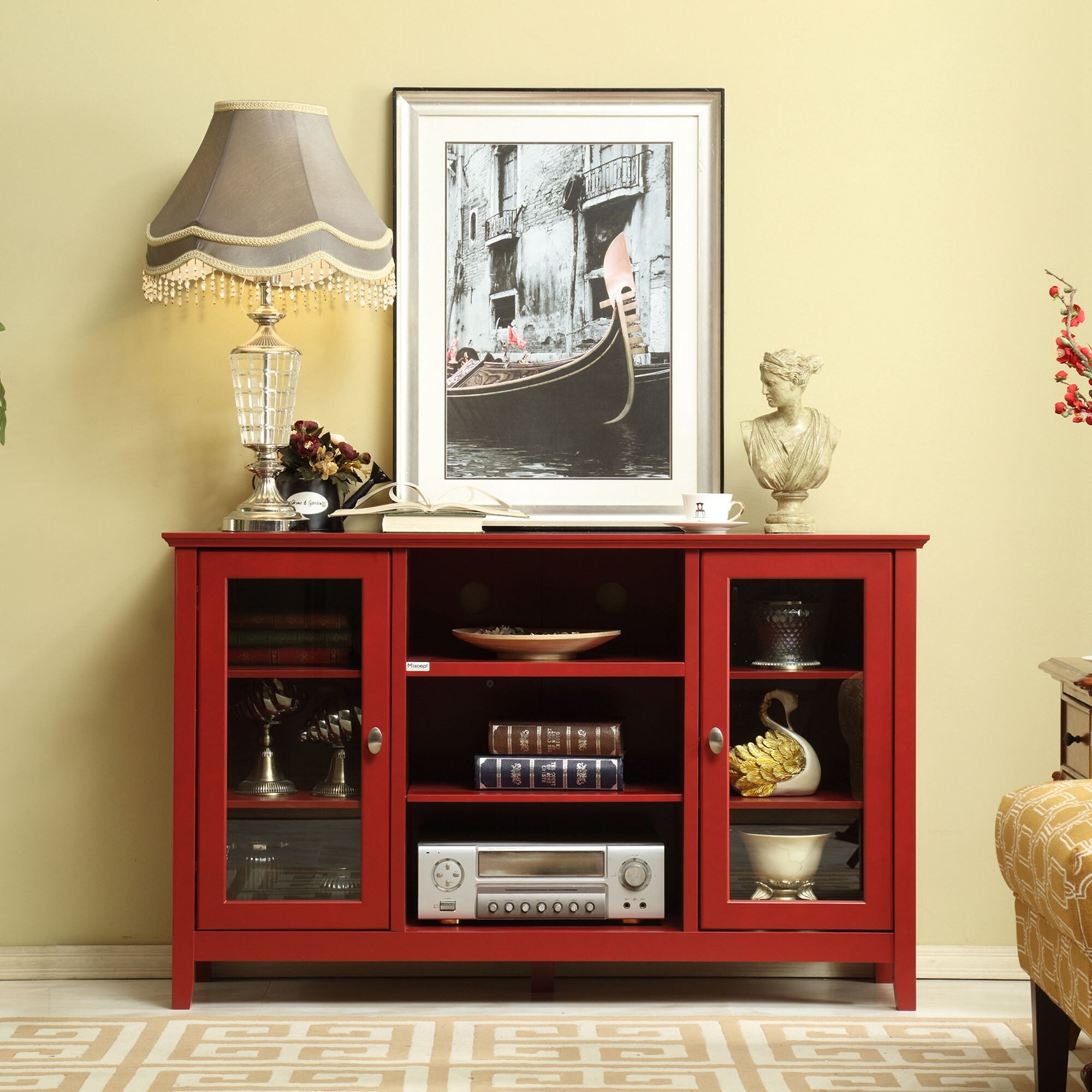 Shop Rustic Farmhouse Wood Buffet Storage Cabinet Living Room