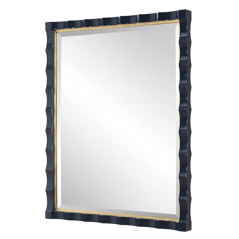Uttermost 08207 Gulf 31"W x 39"H Rectangular Beveled Accent Mirror - Blue