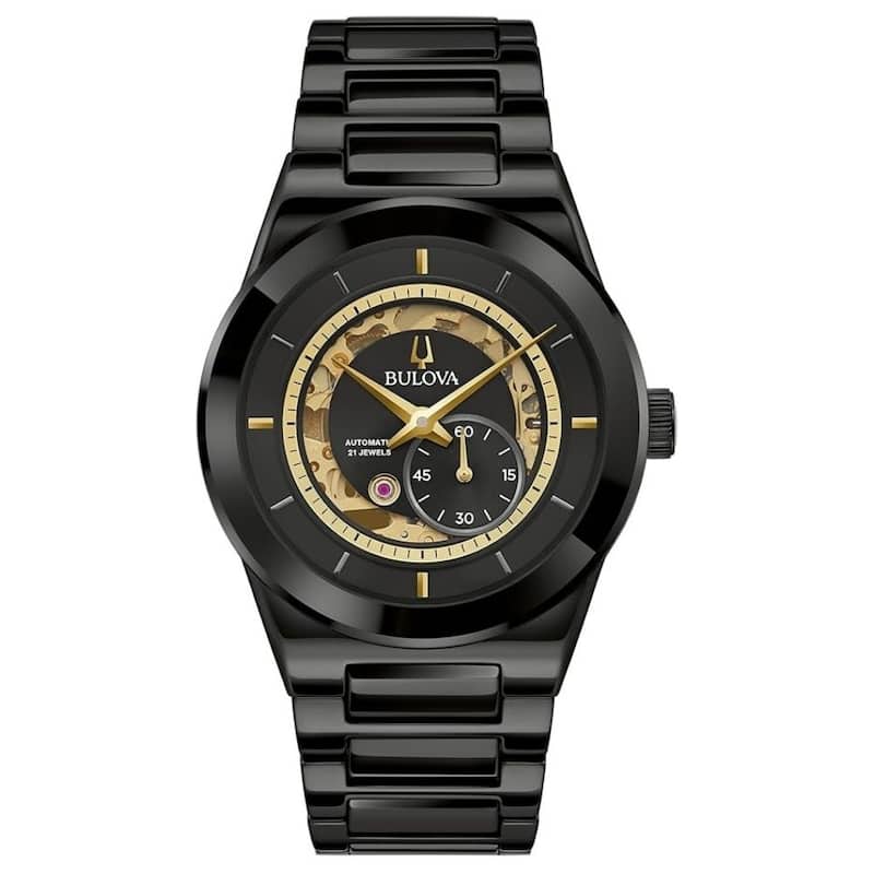 Bulova Men's Millennia Black Dial Watch - 98A291 - One Size