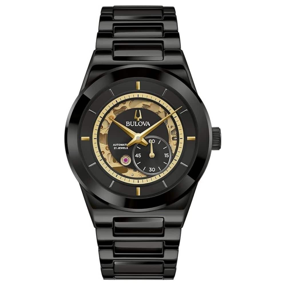 Bulova Men's Millennia Black Dial Watch - 98A291 - One Size