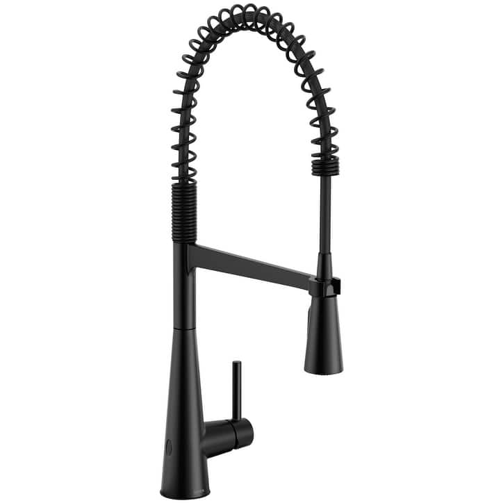 Moen 5925EW Sleek 1.5 GPM Single Hole Pre-Rinse Pull Down Kitchen - Matte Black