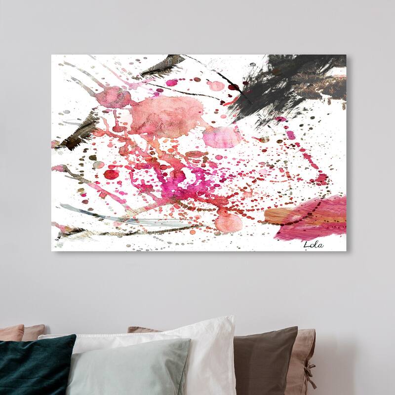 Wynwood Studio Canvas Abstract Dawn of Times HR Pink and Pastel Pink Modern & Contemporary Wall Art Canvas Print - 36 x 54