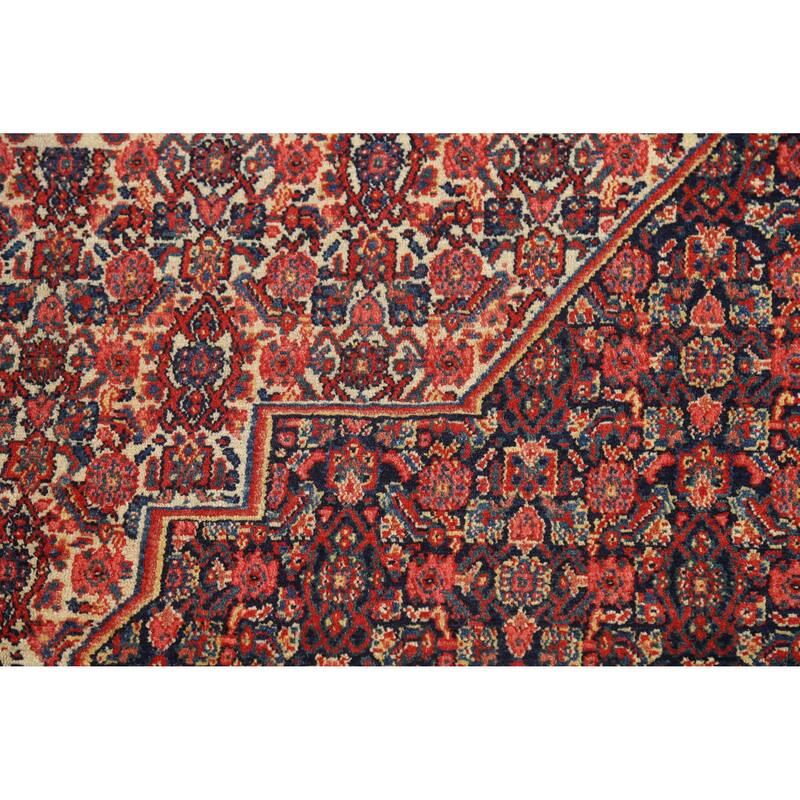 Hand Knotted Oriental 100% Wool Carpet Traditional Medallion Beige & Ivories Senneh Area Rug - 6' 3'' X 4' 5''