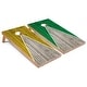 preview thumbnail 1 of 3, Yellow and Kelly Pyramid Premium Cornhole Boards w Case & Lights 16 Years and Up