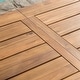 preview thumbnail 6 of 8, Puerto Acacia Wood 3-piece Picnic Dining Set by Christopher Knight Home