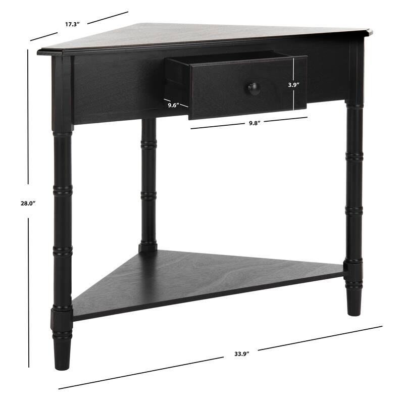 SAFAVIEH Calla Grey Corner Table - 33.9" x 17.3" x 28" - 34Wx17Dx28H