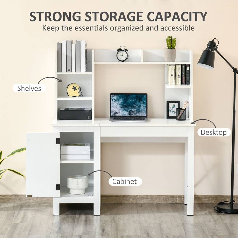 Home Office Corner Desk with Hutch, L Shaped Desk with Drawers and Bookshelf, Modern Table Writing Desk Gaming Computer Desk