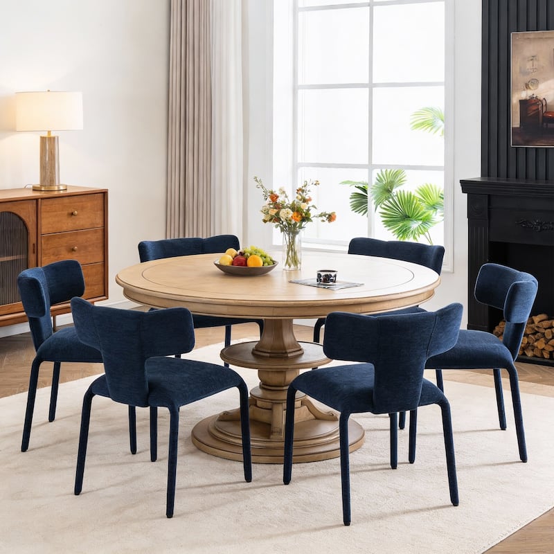 Modern Dining Chairs Set of 2, 18.9"Wx18.5"D Contemporary Fabric Side Chairs
