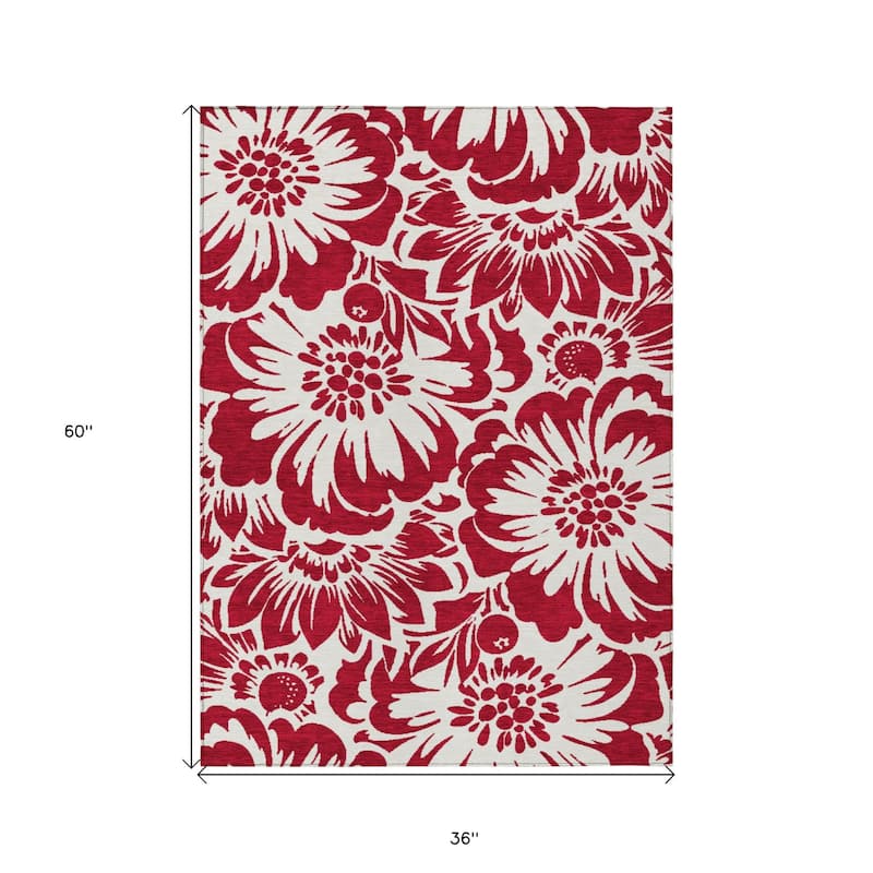 Taz Botanic Elegance Weather Resistant Blended Style Outdoor Rug