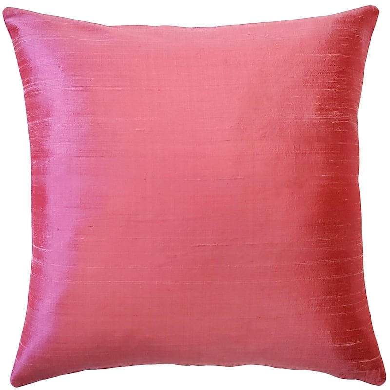 Sankara Silk 18x18 Throw Pillow - Rose Blush