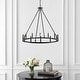 preview thumbnail 16 of 22, Gio Ring Iron Rustic Farmhouse LED Chandelier, by JONATHAN Y