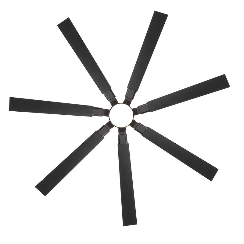 Large 72" Reversible 7-Blade Integrated Ceiling Fan with LED Light and Remote