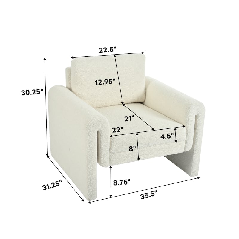 Boucle Upholstered Accent Chair