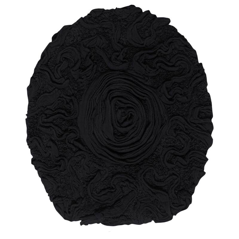 Home Weavers Bell Flower Cotton Soft, Water Absorbent Toilet Seat Lid Cover, Machine Washable 18"x18" Toilet Lid Cover