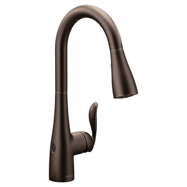Shop Moen 7594ew Arbor Pull Down High Arc Kitchen Faucet With Motionsense Overstock 20896224