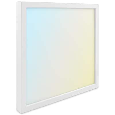 Luxrite 9 Inch Square LED Flush Mount Ceiling Light, 18W 1250LM, 5CCT 2700K-5000K, Dimmable, ETL