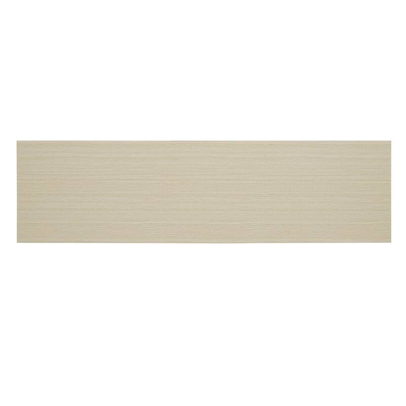 Roomfitters 4-Door Sideboard Buffet Cabinet, Carved Storage Cabinet with Adjustable Shelf, Natural